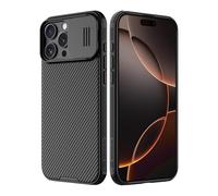 Nillkin for iPhone 16 Pro Max Case,with Slider Lens Protection,Military-Grade Protection,Fingerprint-Proof, Drop-Proof,Slim Stylish,Compatible with iPhone 16 Pro Max 6.9",Black