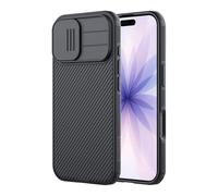 Nillkin for iPhone 17 Case with Slide Camera Cover, [Upgraded Camera Lens Protection] [Hard PC+Soft TPU Bumper+Air Cushions] Slim Shockproof Protective Phone Case for iPhone 17 6.3" 2025, Black