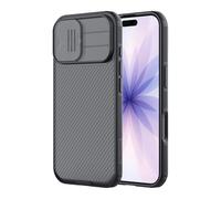 Nillkin for iPhone 17 Case with Slide Camera Cover, [Upgraded Camera Lens Protection] [Hard PC+Soft TPU Bumper+Air Cushions] Slim Shockproof Protective Case for iPhone 17 6.3" 2025, Transparent Black