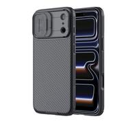 Nillkin for iPhone 17 Pro Case with Slide Camera Cover, [Upgraded Camera Lens Protection] [Hard PC+TPU Bumper] Slim Shockproof Protective Phone Case for iPhone 17 Pro 6.3" 2025, Transparent Black