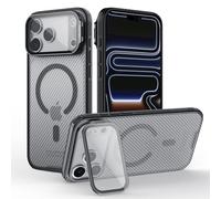 Nillkin for iPhone 17 Pro Magnetic Case, Compatible with Magsafe, Adjustable Kickstand, Thin Slim Fit, Upgraded Camera Lens Protection, Shockproof Protective iPhone 17 Pro 6.6" Case, Transparent Black