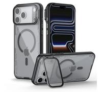 Nillkin for iPhone 17 Pro Magnetic Case, Compatible with Magsafe, Never Yellow & Clear, Camera & Privacy Protection, Translucent Case with Adjustable Camera Kickstand, iPhone 17 Pro 6.3" Cover, Black