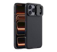 Nillkin for iPhone 17 Pro Max Case with Camera Cover, CamShield Pro Slim Protective Case for iPhone 17 Pro Max 5G 2025, Slide Lens Cover, Shockproof Anti-Fingerprint Back Cover - Black