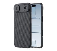Nillkin for iPhone Air Case with Slide Camera Cover, [Upgraded Camera Lens Protection] [Hard PC+TPU Bumper+Air Cushions] Slim Shockproof Protective Phone Case for iPhone 17 Air 6.6" 2025, Black