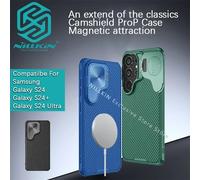 Nillkin For Samsung Galaxy S24 Ultra/S24 Plus CamShield Prop Magnetic Snap on lens cover bracket phone Case protective cover Green magnetic
