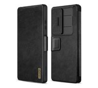 Nillkin for Samsung Galaxy S25 Ultra Wallet Case with Card Holder and Camera Cover, PU Leather Case with Magnetic Flip Cover, Card Slot, Slide Camera Protection, Black