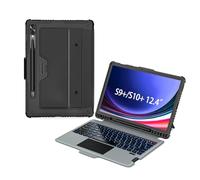Nillkin for Samsung Galaxy Tab S10 Plus/S9 Plus 12.4" Case with Keyboard, Detachable 7-Color Backlit Magic Keyboard Case with Camera Cover, Trackpad, S Pen Holder for Galaxy Tab S10 Plus
