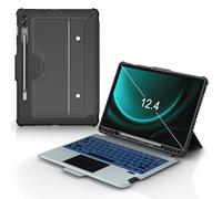 Nillkin for Samsung Galaxy Tab S9 FE Plus Detachable Keyboard Case with 7 Backlit, Kickstand, Trackpad, S Pen Holder, S9 FE+ 5G Tablet Case 12.4''