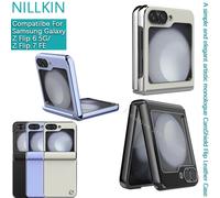 Nillkin For Samsung Galaxy Z Flip 6/Z Flip 7 FE CamShield Flip Leather Case Up and down folding phone case PU protective cover purple