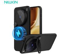 NILLKIN For Vivo X300 Pro Magsafe Case CamShield Prop With Foldable Protection Lens Stand Back Cover For Vivo X300 Magnetic Case Clear Black