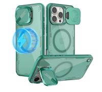 Nillkin Iceblade Prop for iPhone 16 Pro Max Case,Compatible with MagSafe,Aluminium Mirror Cap with Stand Function,Ultra-Thin fashion Urban Style,for iPhone 16 Pro Max Cover-Green