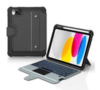 Nillkin iPad A16(11th)/ iPad 10th Generation Case with Keyboard 10.9”2025/2022, Detachable Backlit Magic Keyboard, Shockproof Case with Pencil Holder, Slide Camera Cover，QWERTY Layout, Black