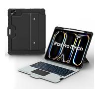Nillkin iPad Pro 11 inch Case with Keyboard(M5/M4,2025/2024), iPad Pro 11 inch Keyboard Case,MagicTrackpad, Slide Camera Cover, Detachable Keyboard with 7 Backlight Colors-Black