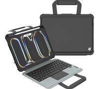 Nillkin Magic Keyboard Case for iPad Pro 11 inch M4 2024, Handheld Case for iPad Pro 11 inch with Detachable Keyboard, Strap, Pencil Holder, Large Trackpad, 7 Colors Backlit, Camera Cover, Black
