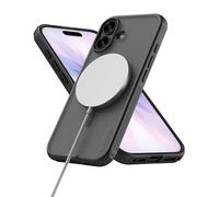 Nillkin Magnetic Case for iPhone 17 6.3'' 2025, Compatible with MagSafe, Military Grade Drop Tested, Shockproof Slim Fit Cover, Frosted Shield Pro Case for Apple iPhone 17 MagSafe, Transparent Black