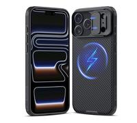 Nillkin Magnetic Case for iPhone 17 Pro 6.7 inch, Compatible with Magsafe, Slider Camera Cover, Camera Protection, Military-Grade Protection, Slim Fit Protective Case, Black
