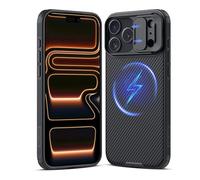 Nillkin Magnetic Case for iPhone 17 Pro Max 6.9 inch, Compatible with Magsafe, Slider Camera Cover, Camera Protection, Military-Grade Protection, Slim Fit Protective Case, Black