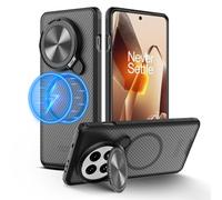Nillkin Magnetic Case for OnePlus 13, Compatible with MagSafe, Thin Slim Fit Case with Upgrade Camera Cover and Kickstand, Camshield Prop Case for OnePlus 13, Transparent Black
