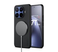 Nillkin Magnetic Case for Xiaomi 17T Pro, Magnetic Matte Cover, Black | 15N Strong Magnetic Hold | Anti-Shake Car Mount Ready | 3M Drop Protection | Matte Anti-Fingerprint