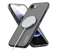 Nillkin Magnetic iPhone 16e case [Compatible with MagSafe] Slim Fit PC+TPU Dual-Material Cover, Frosted Shield Pro with Military Grade Protection, Shockproof Anti-Fingerprint Case, Transparent Black