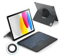 Nillkin Magnetic Stand Keyboard for iPad A16 11th Gen/iPad Air 11 inch M3/M2 with Wall Detachable Backlit Keyboard, Multi-Angle Stand,Thin and Light Portable for iPad Pro 11" 10/4/3/2 th -Black