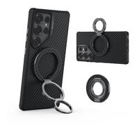 Nillkin MagSafe Ring Holder - Magnetic Phone Grip & Stand with Dual-Axis Rotation, Aramid Fiber Body, Double-Sided Magnetic Design, Adjustable MagSafe Ring Grip for iPhone 16/15/14/13/12 Series