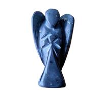 Nilo Crystals® Shungite Angel 2 Inch - Natural Gemstone Pocket Angel Figurine for Healing & Protection - Witchy Ornament, Spiritual Home & Office Décor - Gift Box & Velvet Pouch, Stocking Stuffer Gift