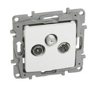 NILOE 2 MODULE WHITE TV SATELLITE END SOCKET 1.5DB 764563