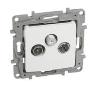 NILOE RTV SAT Antenna Socket End 1.5 dB White 764563