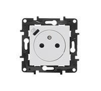 NILOE STEP Module White Socket 1x Schuko + 1x Z/U with Shutters