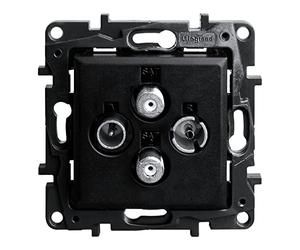 Niloe Step TV-R-SAT-SAT Socket Flush-Mounted Black 1.5 dB