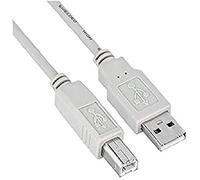 Nilox 1.8 m USB 2.0 Cable 1.8 m USB A USB B White - USB Cables (1.8 m, USB A, USB B, 2.0, Male Connector/Male Connector, White)