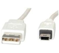 Nilox 1.8m USB 2.0 Cable 1.8 m USB A, Mini-USB B, 2.0, Male connector/Male connector, White