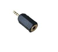 Nilox Audio F - 2.5 mm M Adaptor Cable (2.5 mm, 2.5 mm, Male/Female, 30 mm, 10 mm, 10 mm) Black