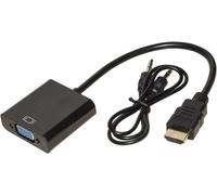 Nilox HDMI Adapter Male Type to VGA Female with Stereo, 3.5 mm Audio Socket