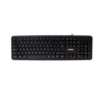 Nilox Membrane USB Keyboard, 105 keys with Spanish layout, Black
