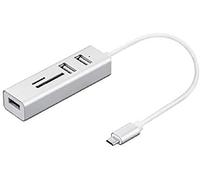 Nilox Nx090301141 Usb 3.1 Type C Hub and Card Reader