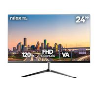 Nilox NXM24FHD1203 Monitor 24 Inches, Full HD, Gaming Screen 120Hz, Computer Screen with VESA Support 75x75mm, HDMI and VGA Connections, Blue Light Reduction for Visual Comfort
