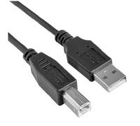 NILOX USB Cable - USB Cable (1.8 m, Black mglk687518 1.8 m USB A USB B USB A, USB B, male/male, black)