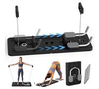 NILoykg& Black,Abdominal Wheel,Ab Roller Wheel Board,Versatile Automatic Rebound Fitness Trainer Board Foldable Design with Resistance Bands And Phone Stand for Women & Men Full Body Workout