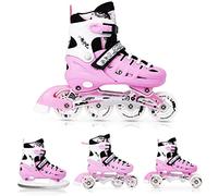 Nils Extreme Inline Skates 4-in-1 - Ice Skates for Children and Adults - ACEB7 Bearings - Ice Skates Children Adjustable - Blue - 39-42 - NH10907