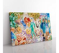 Nils von Dardel Parisergata Classic Painting Canvas Wall Art Print Ready to Hang, Framed Picture for Living Room Bedroom Home Office Décor, 60x40 cm (24x16 Inch)