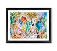 Nils von Dardel Parisergata Classic Painting Framed Wall Art Print, Ready to Hang Picture for Living Room Bedroom Home Office Décor, Black A3 (46 x 34 cm)
