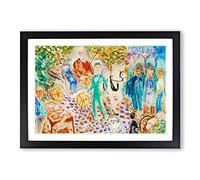 Nils von Dardel Parisergata Framed Print | A2 Black Framed Wall Art | Ready to Hang | Modern Nature Picture | Living Room Bedroom Lounge Office
