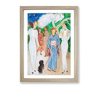 Nils Von Dardel Svarta Diana Classic Painting Framed Wall Art Print, Ready to Hang Picture for Living Room Bedroom Home Office Décor, Oak A2 (64 x 46 cm)