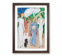 Nils von Dardel Svarta Diana Framed Print | A2 Walnut Framed Wall Art | Ready to Hang | Modern Nature Picture | Living Room Bedroom Lounge Office