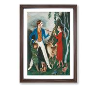 Nils von Dardel The Dying Dandy Framed Print | A2 Walnut Framed Wall Art | Ready to Hang | Modern Nature Picture | Living Room Bedroom Lounge Office