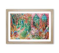 Nils von Dardel The Tourist Framed Print | A2 Oak Framed Wall Art | Ready to Hang | Modern Nature Picture | Living Room Bedroom Lounge Office