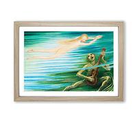 Nils von Dardel Water Spirit Framed Print | A2 Oak Framed Wall Art | Ready to Hang | Modern Nature Picture | Living Room Bedroom Lounge Office
