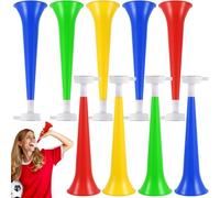 Niltracy 10Pcs Stadium Horn: Sturdy Plastic Trumpet Noise Makers Loud Stadium Horns Plastic for Sporting Events Graduation Games School Party Supplies Favors Accessories (Random Colors)